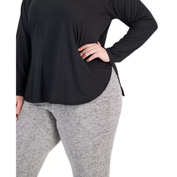 Ideology Essentials Long Sleeve‎ T-Shirt Black Plus Size 4X NWT - Picture 1 of 3